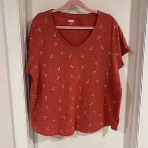 Old Navy anchor V-neck shirt XXL